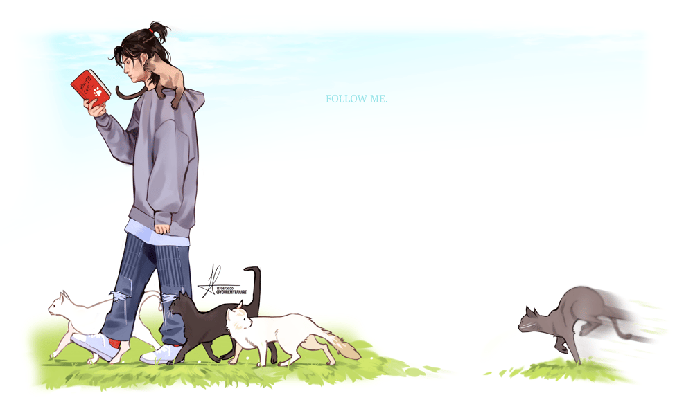 Image of "Jaebeom's Cat Adventure" A4 PRINT