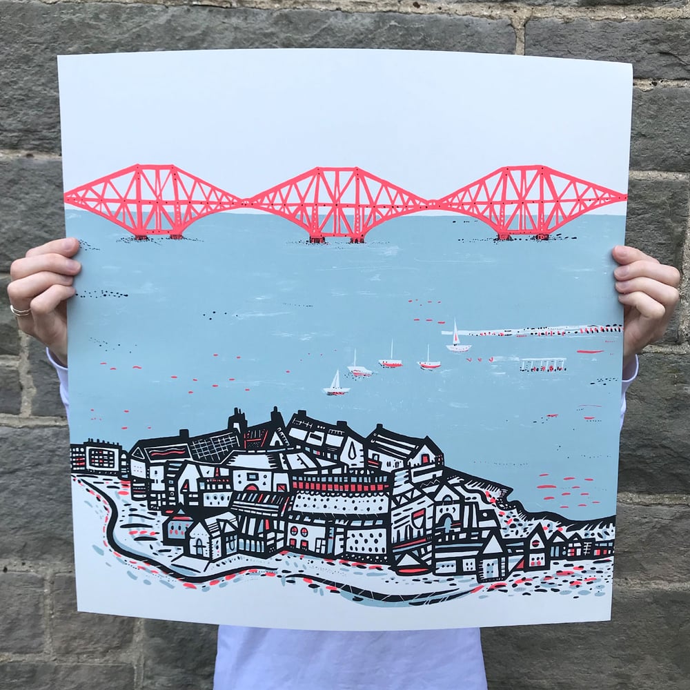 Image of (LARGE) Forth Rail Bridge screen print