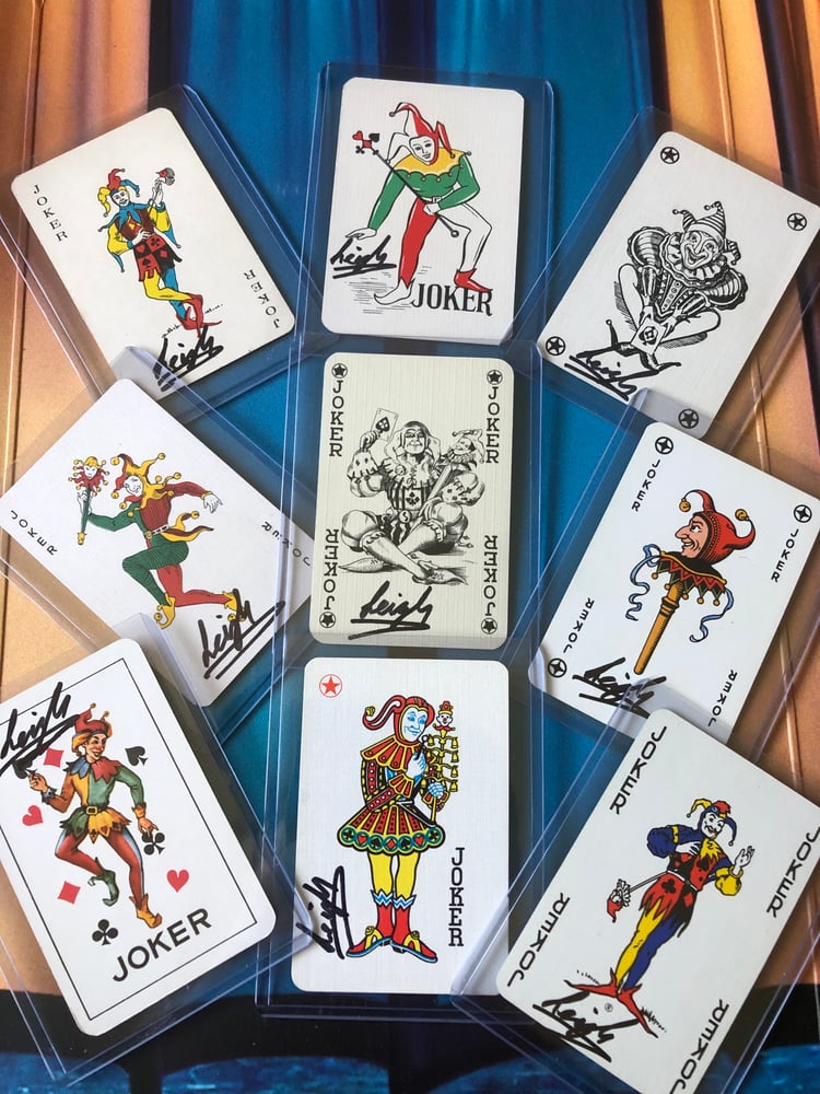 Signed Vintage Joker Playing Card.
