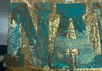 Image 1 of 13” Acrylic Pour Letter