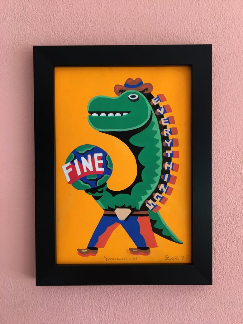 Image of "Everything's Fine" Framed Mini Painting