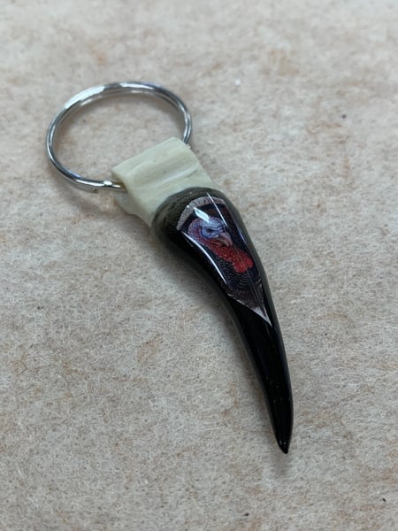 Image of Melissa Ball Gobbler Head Logo Spur Keychain/Zipper Pull 