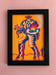 Image of "Rose Slingin' Bandit" Framed Mini Painting