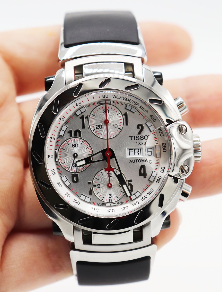 Mens Tissot Automatic Chronograph Watch Stainless Steel T Race T011414a Baum Galleries 5021