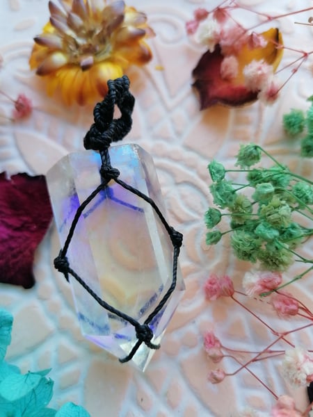 Image of Angel aura chunky wand  necklace 