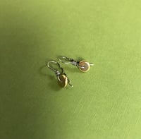 Image 2 of Brass Button Earrings