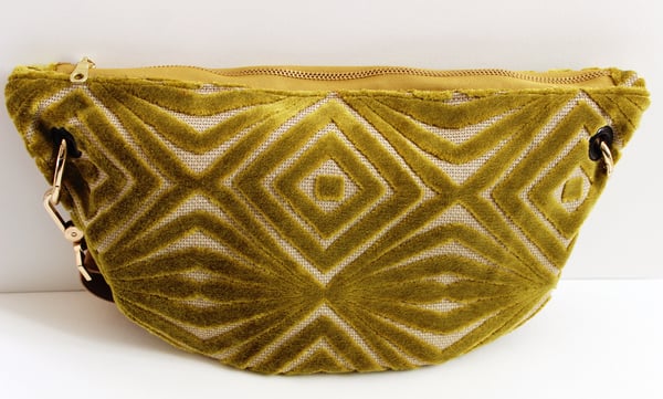 Image of Vintage Velvet Chartreuse Fanny Bag 