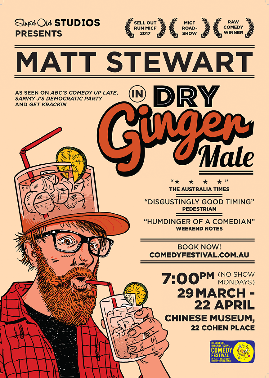 Dry Ginger Male A3 poster