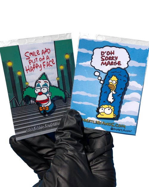 Image of Combo Pack / Happy Face & D’oH Sorry Marge / Lapel Pins