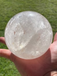 Image 4 of Clear Quartz Crystal Sphere With Rainbows #1463