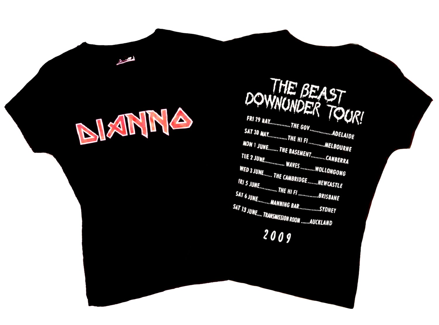 Image of PAUL DIANNO - The Beast Downunder - Aussie Tour Shirt / Ladies C