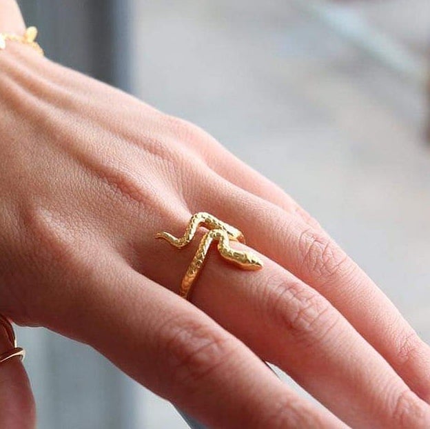 Gold on sale ring snake