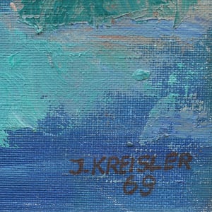 Image of 1969 Painting, 'Wild Swimming', INGEBORG NILSSON