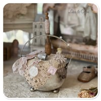 Image 4 of Silver style vintage sugar bowl pin cushion