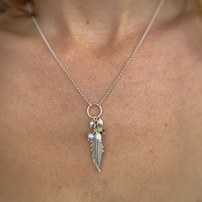 big feather necklace