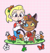 "Catradora Crossing" Large Charmed Enamel Pin 