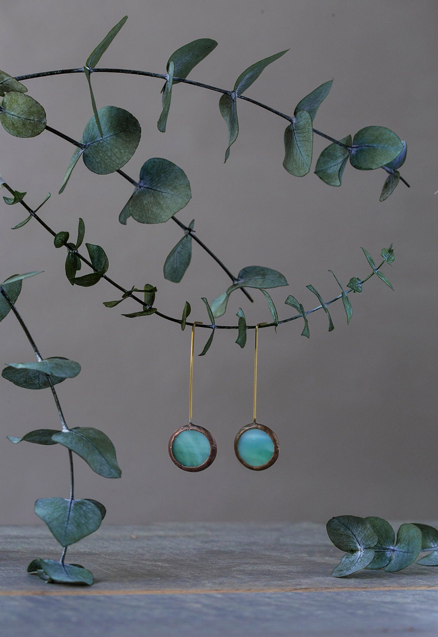 Image of POIS orecchini azzurro polvere