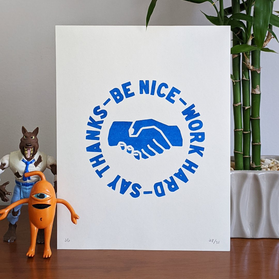 Image of Be Nice Riso Print