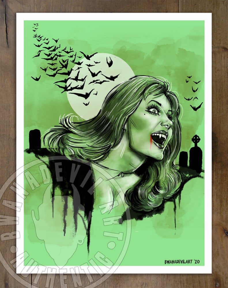 Image of Ingrid Pitt (The House that Dripped Blood)Art Print 