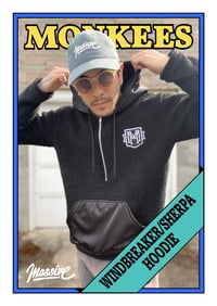 Image 2 of Sherpa Half Zip Hoodie (Black)