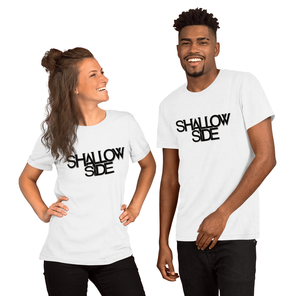 Shallow Side Black Logo Short-Sleeve Unisex T-Shirt