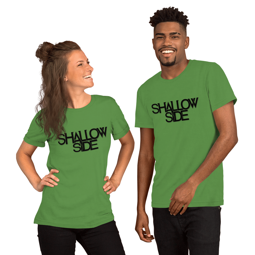 Shallow Side Black Logo Short-Sleeve Unisex T-Shirt