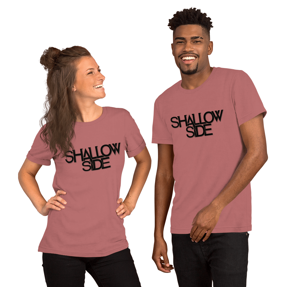Shallow Side Black Logo Short-Sleeve Unisex T-Shirt