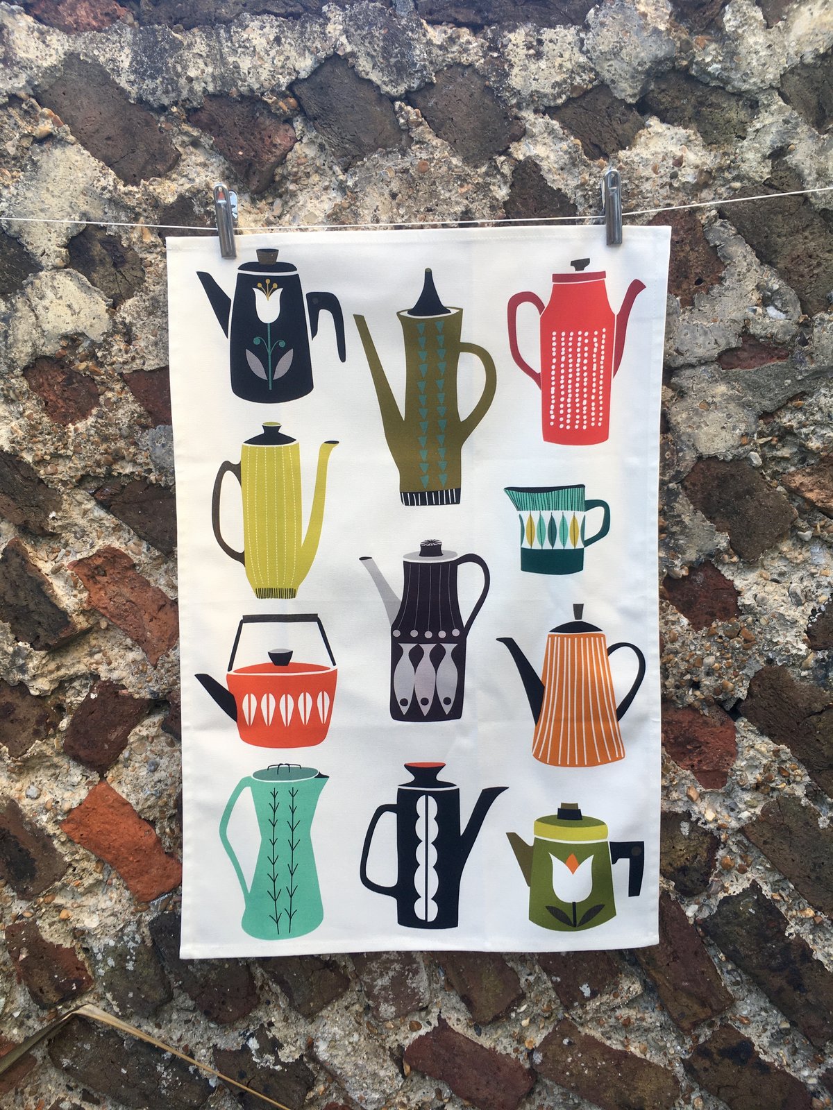 Coffee Pots Teatowel