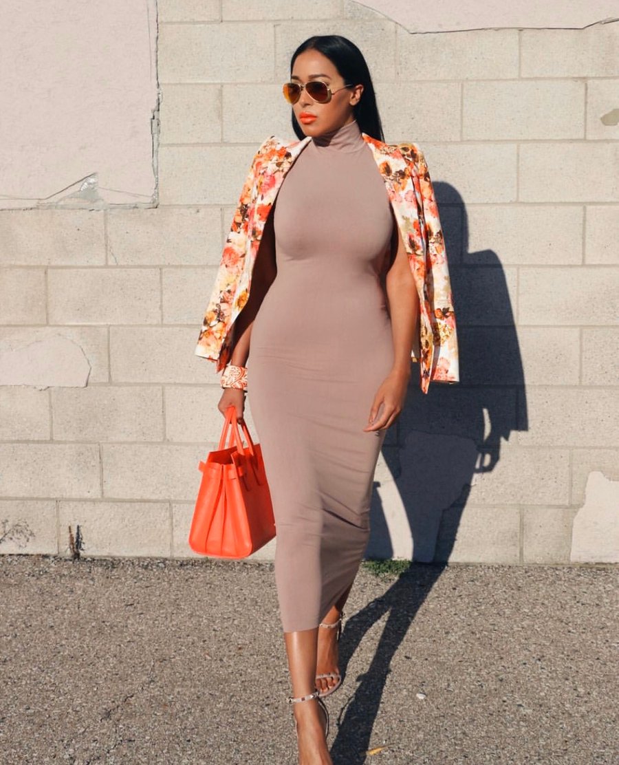 Image of ZARA CORAL & BLUSH TONE FLORAL BLAZER (XS)