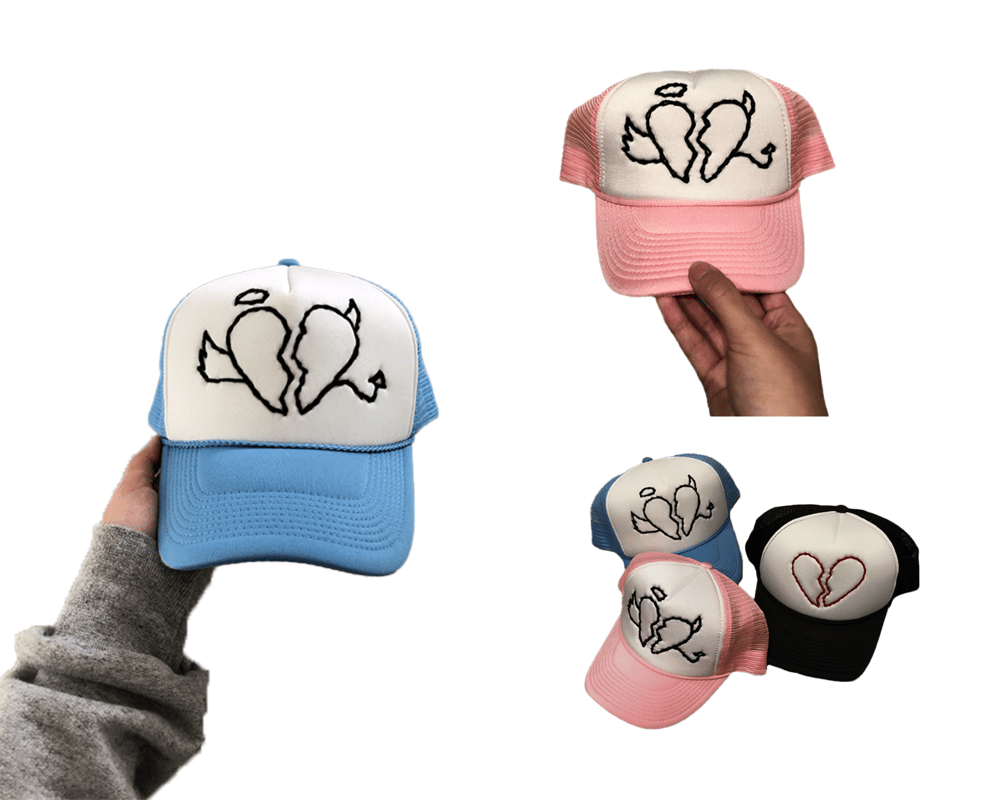 Image of ANGEL / DEVIL HEARTBROKE HAT