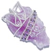 Etched Lavender Nirvana Amethyst Woven Wire Wrap Pendant