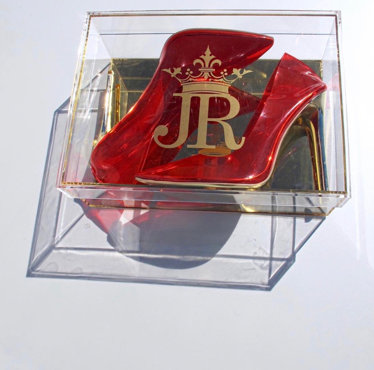 Image of JESSICA RICH CLEAR RED HEELS (SIZE 41)