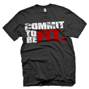 Image of "Commit to be FIT" T-Shirt (Black) Red