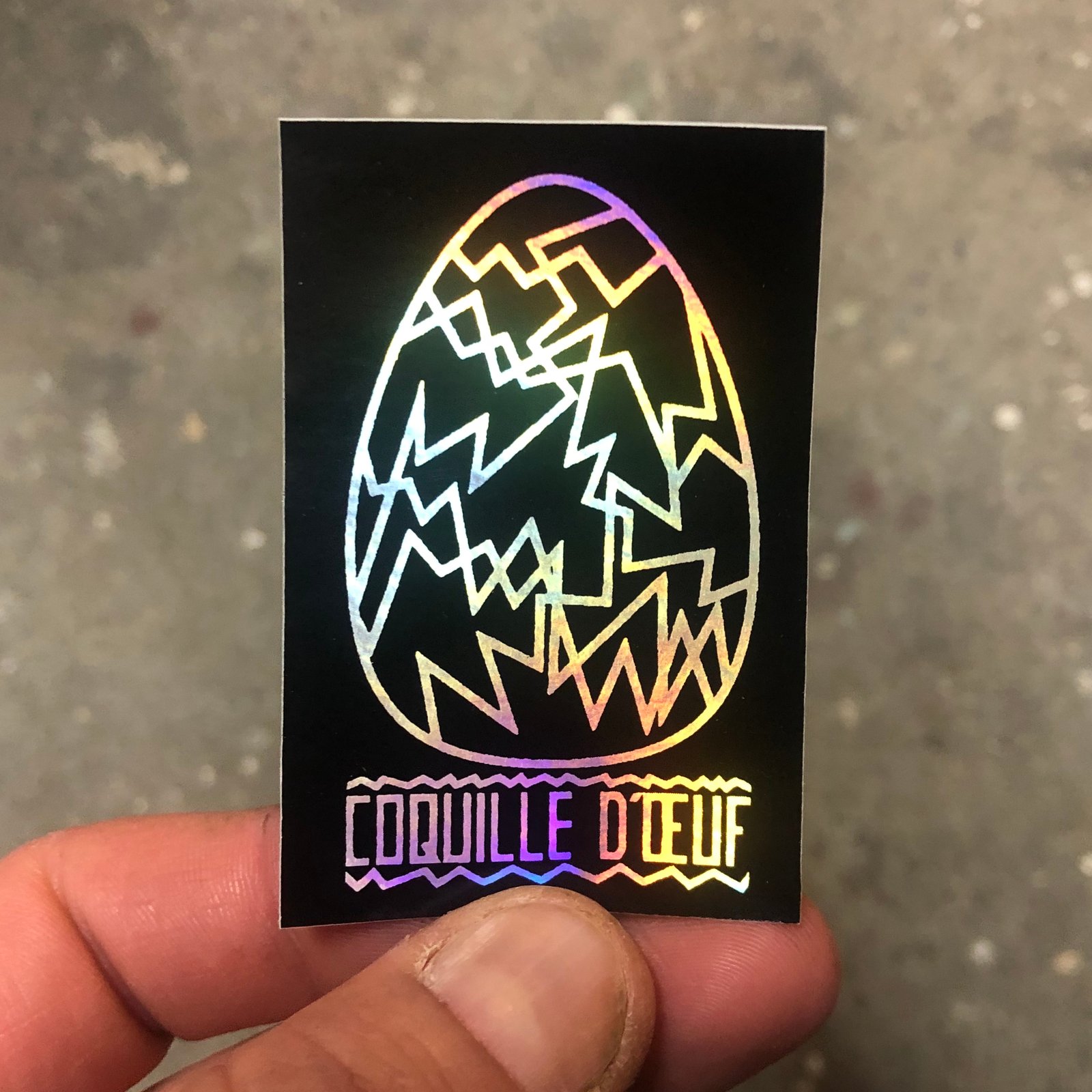 Stickers Eggshell hologramme serigraphiés x1000 "FAIT MAISON" / Coquille d'Oeuf