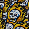 HOT STUFF Flaming Skull 4" Vinyl Sticker