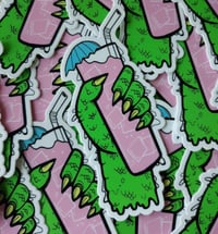 Image 1 of THIRSTY CREATURE Logo 4" Tall Vinyl Sticker 