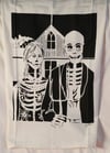 "Day of the Dead American Gothic" Dishtowel