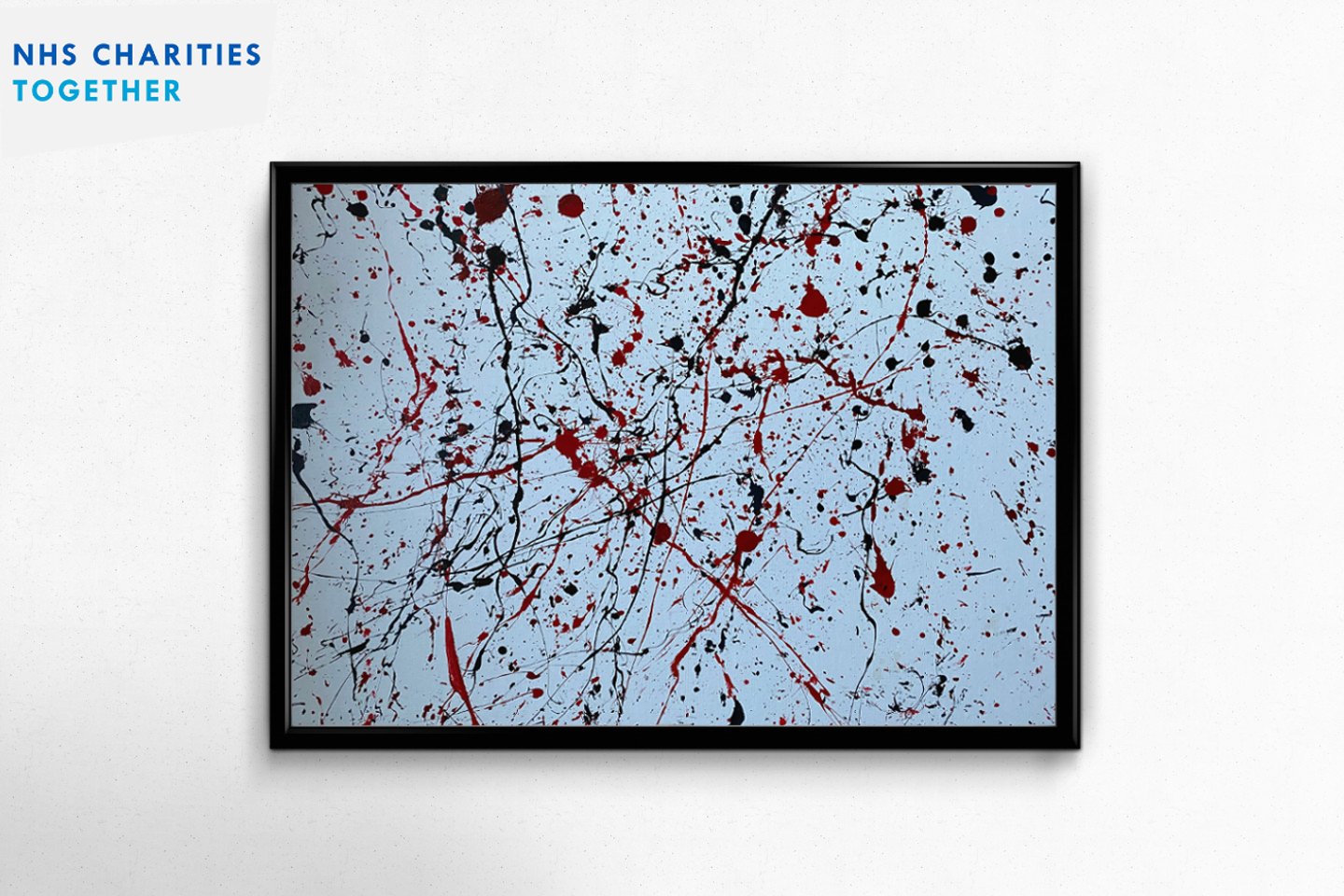 Image of Abstract Splatter Print - Framed