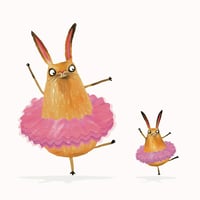 Image 1 of Bunny Ballet Card
