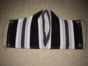 Image of Black & Grey Striped Mask