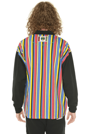 Image of Cross Colours - TUPAC STRIPE RUGBY SHIRT - MULTI