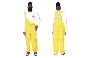 Image of Cross Colours - CLASSIC PINSTRIPE OVERALLS - YELLOW