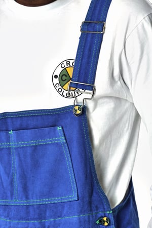 Image of Cross Colours - CLASSIC BRUSHED TWILL OVERALLS - BLUE