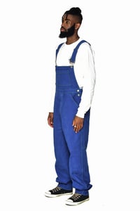 Image 3 of Cross Colours - CLASSIC BRUSHED TWILL OVERALLS - BLUE