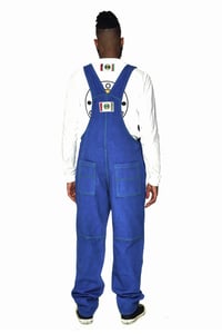 Image 4 of Cross Colours - CLASSIC BRUSHED TWILL OVERALLS - BLUE