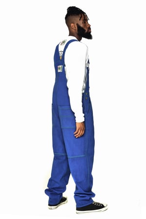 Image of Cross Colours - CLASSIC BRUSHED TWILL OVERALLS - BLUE