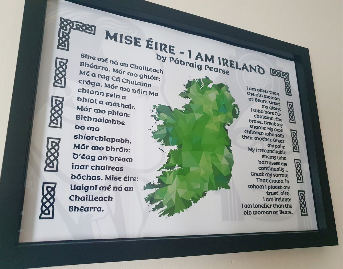 Mise Éire Poem A3 Print. | Proclamation Prints