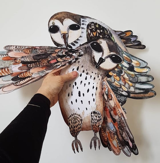 Image of Owly Bird puppet kit.