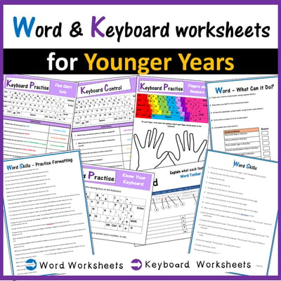 Image of Microsoft Word & Keyboard Worksheets