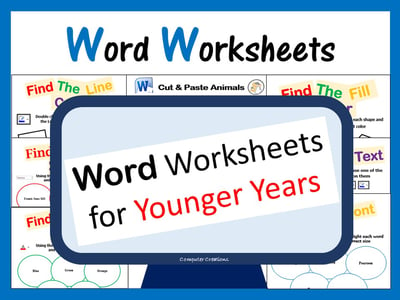 Image of Microsoft Word Processing Skills Activities for Younger Years